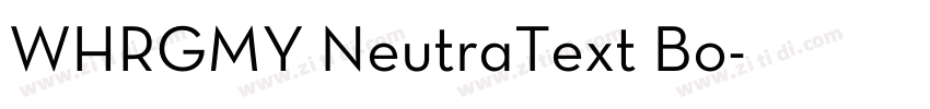 WHRGMY NeutraText Bo字体转换